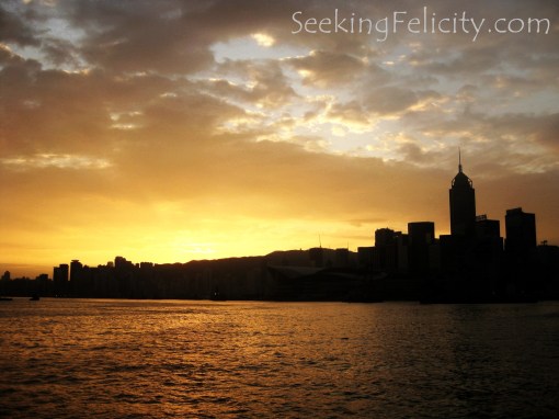 HK's skyline early in the morning