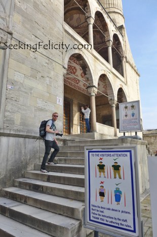 Visitors are expected to follow their dresscode